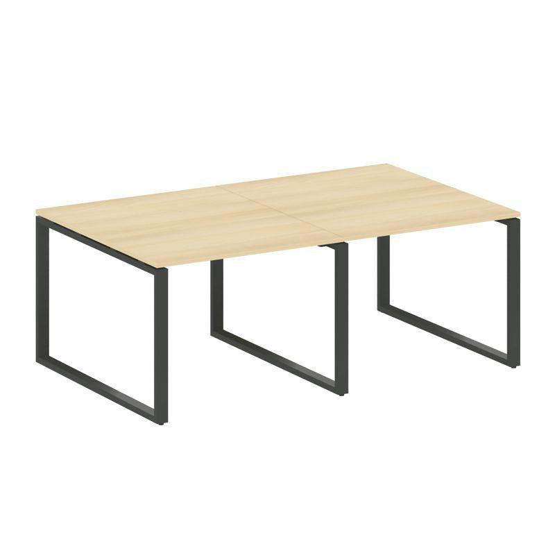 Metal System Переговорный стол (2 столешницы) на О-образном м/к БО.ПРГ-2.1 Акация Лорка/Металл Антра