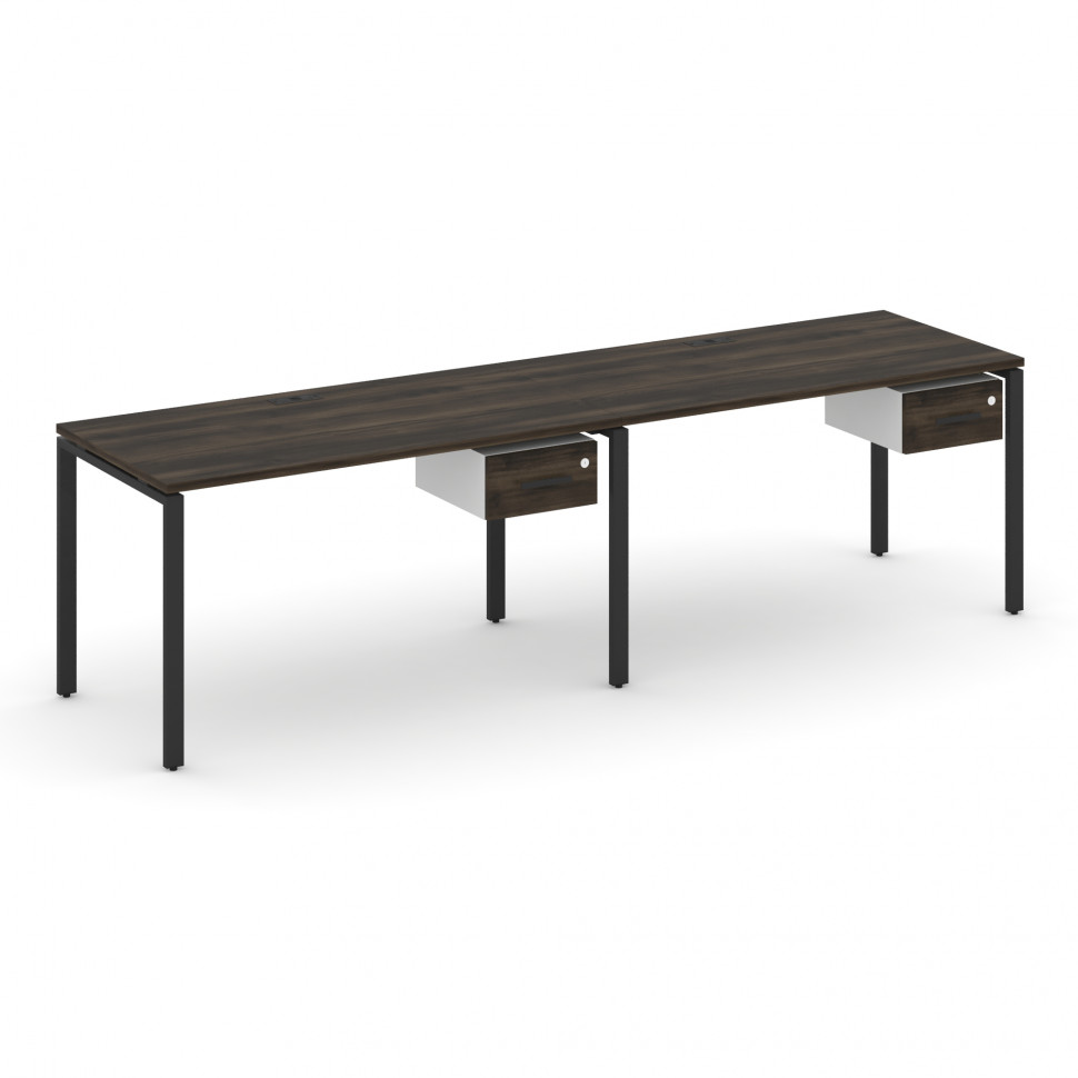 Concept Рабочая станция односторонняя с подвес. тумбами 2 места CN.ORS-111 B Дуб Мали/Белый Бриллиан