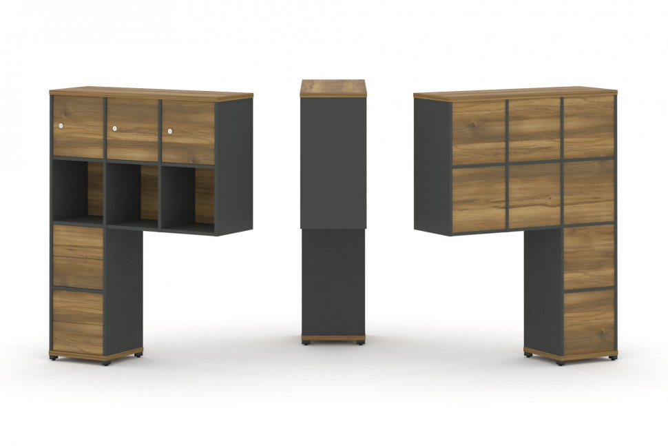 Concept Надставка высокая CN.ONV-006 Сандал Янтарный/Антрацит/Металл Антрацит 1099*350*1486