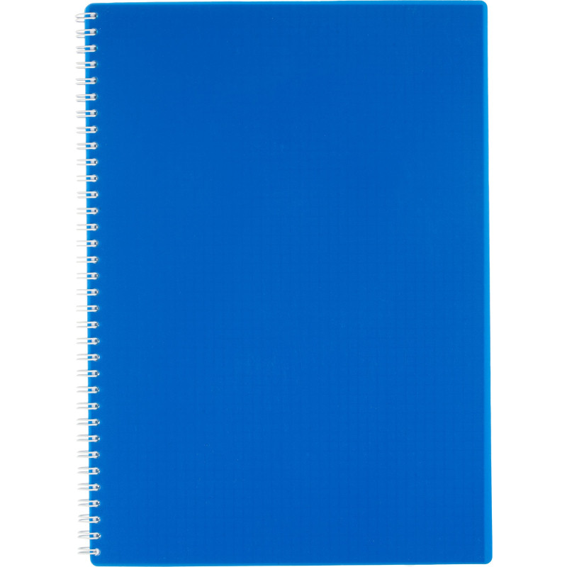 Бизнес-тетрадь А4 96л. Attache Economy, гребень,пласт.обл,синий, клетка