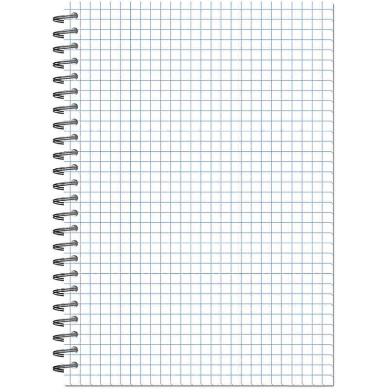 Блокнот А6,60л,гребень слева,обл.пластик,клетка, Attache Plastic, синий