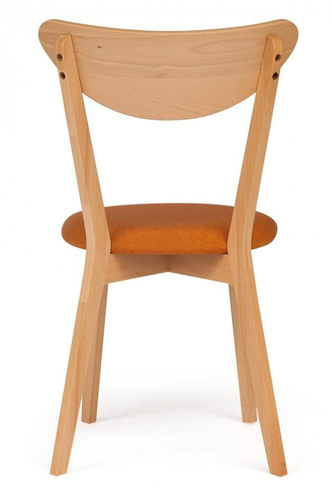 Стул мягкое сиденье/ цвет сиденья - Оранжевый, MAXI (Макси) / 1 шт. в упаковке каркас бук, сиденье ткань, 86*48.5*54.5, натуральный ( бук )