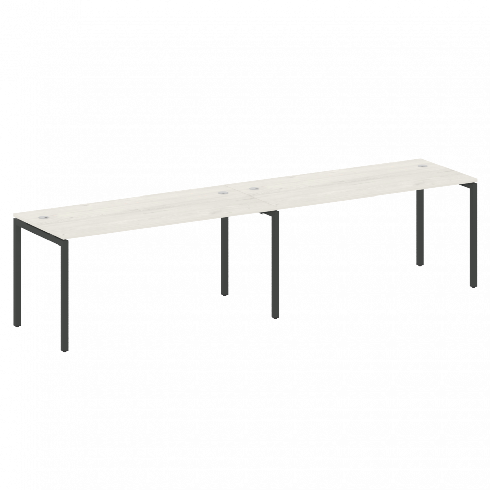 Metal System Quattro Рабочая станция на 2 места на П-образном м/к 40БП.СМ-2.4 Дуб Наварра/Металл Ант Metal System Quattro Рабочая станция на 2 места на П-образном м/к 40БП.СМ-2.4 Дуб Наварра/Металл Ант