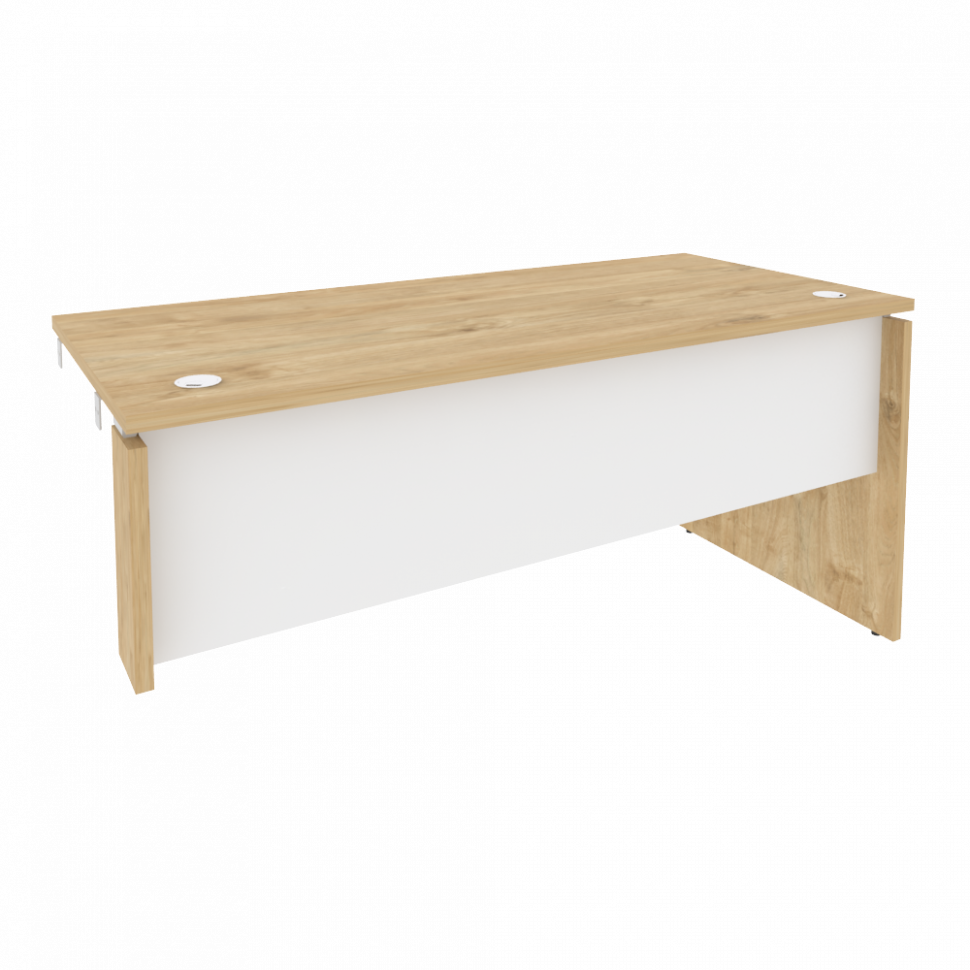 Onix Стол-приставка правый к опорным элементам O.SPR-4.7 (R) Тиквуд Светлый/Белый Бриллиант 1580*720