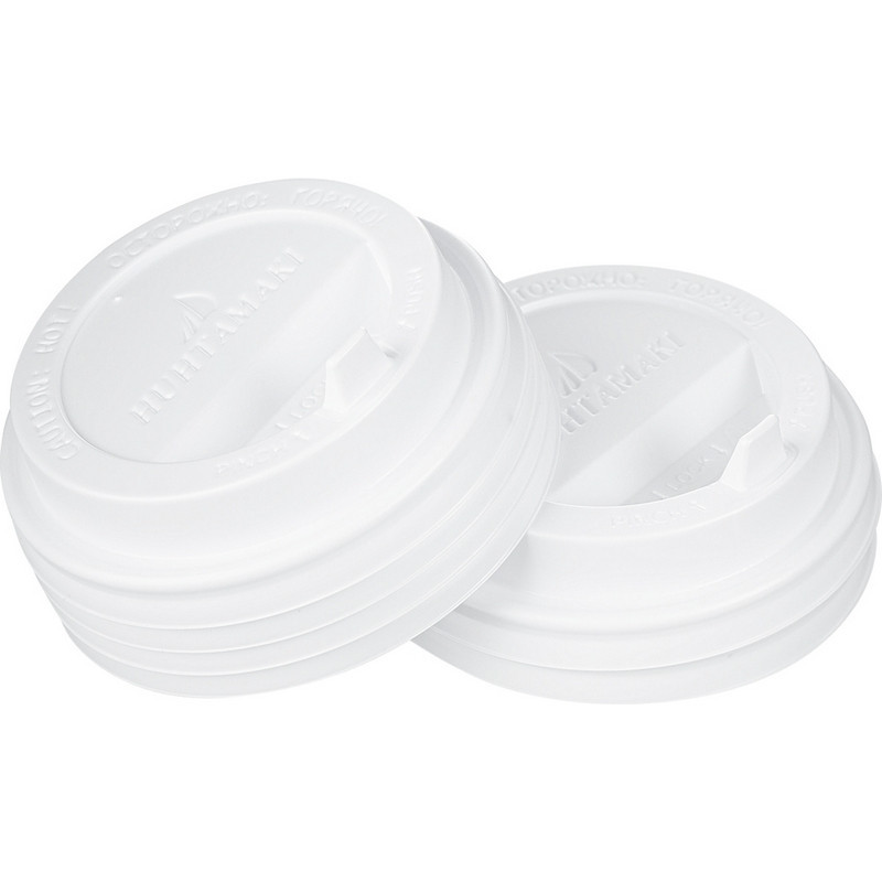 Крышка для стакана пластиковая с клапаном D=80мм, бел.,100шт./уп. HSL80