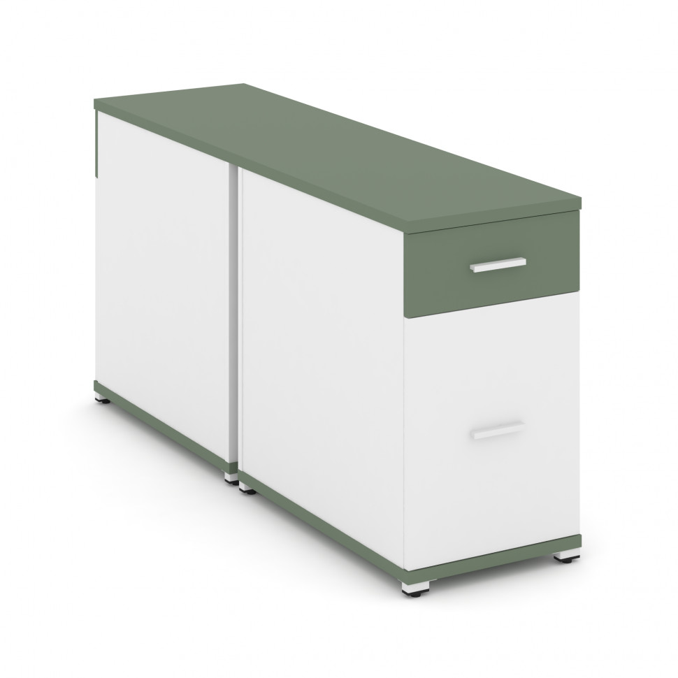 Concept Тумба двухсторонняя опорная/приставная 1 ящ.+1 распаш. фасад CN.DTGO-005 W Кобо/Белый Брилли Concept Тумба двухсторонняя опорная/приставная 1 ящ.+1 распаш. фасад CN.DTGO-005 W Кобо/Белый Брилли