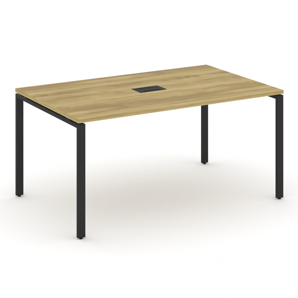 Concept Стол переговорный (1 столешница) CN.PRG-014 Дуб Винченцо/Металл Черный 1580*980*750
