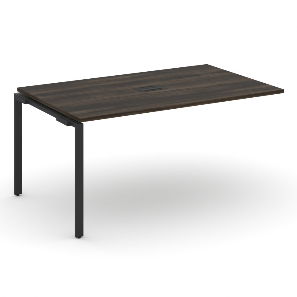 Concept Проходной наборный элемент переговорного стола CN.NPRG-014 Дуб Мали/Металл Черный 1580*980*7
