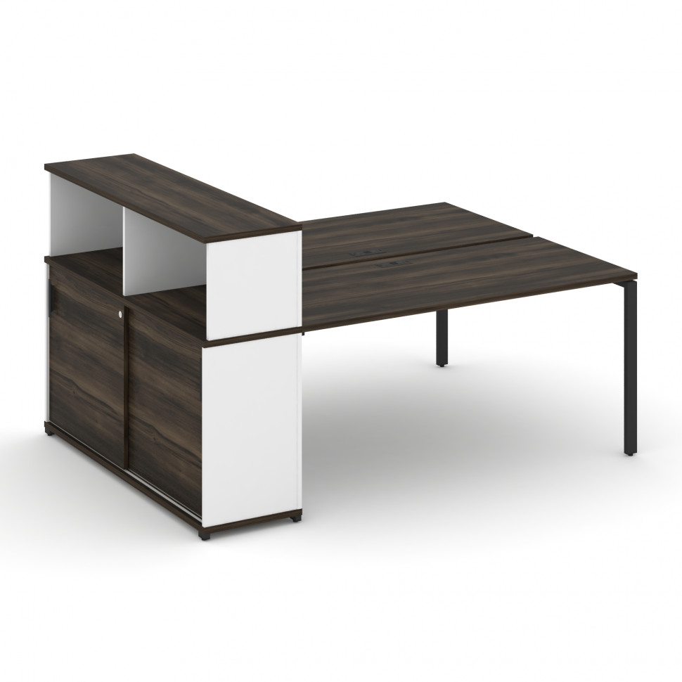 Concept Рабочая станция с опорным шкафом-купе с надставкой низ. CN.DRS-240 B Дуб Мали/Белый Бриллиан