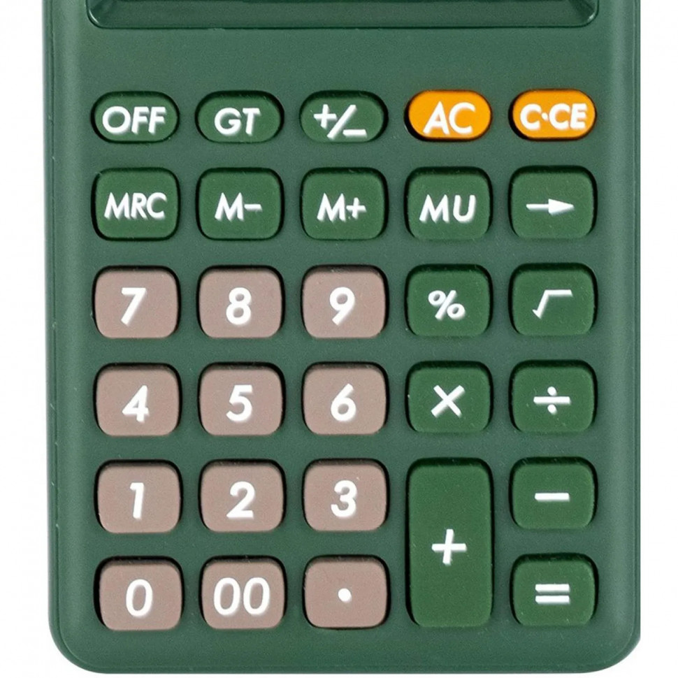 Калькулятор карманный Deli EM120,12-р, дв.пит., 118x70мм, зеленый