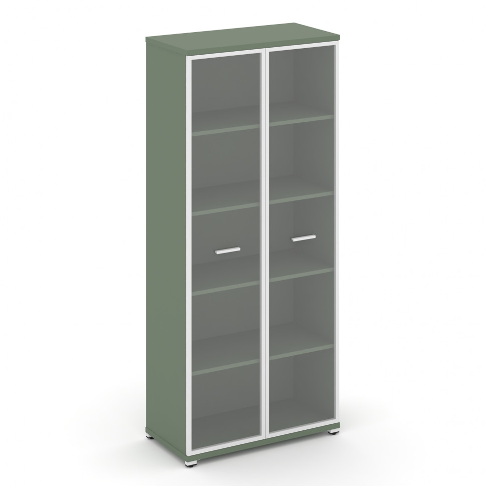 Concept Шкаф 1 широкая секция, 5 ниш CN.STS-518 RPW W Кобо/Металл Белый/Прозрачный 836*420*1922