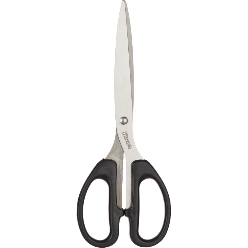 Ножницы КОМУС 210 мм с пластик. эллиптическими ручками, цвет черный