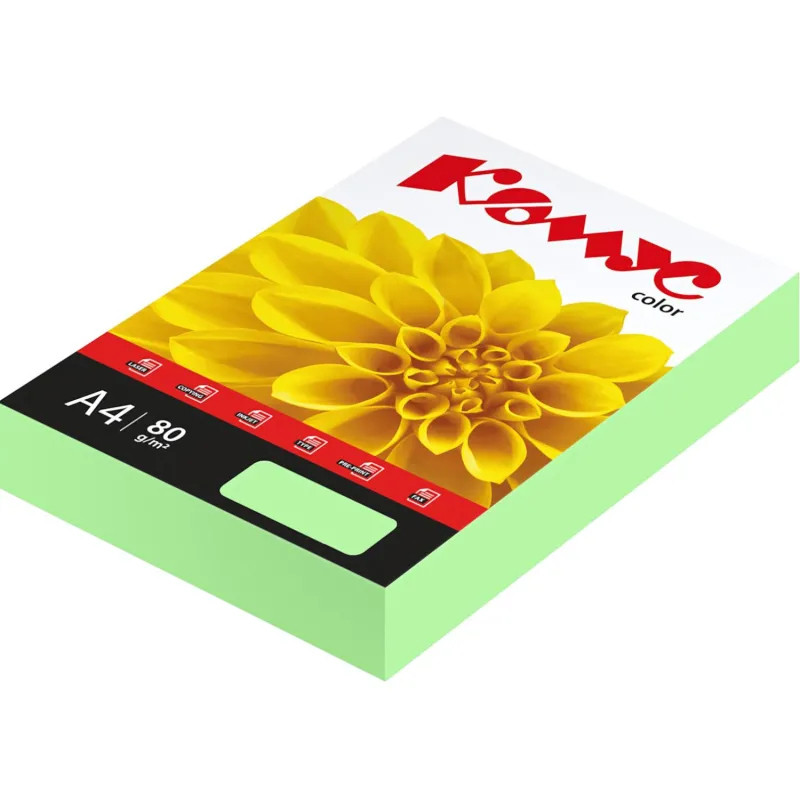 Бумага цветная Комус Color (лагуна пастель), 80г, А4, 500 л.