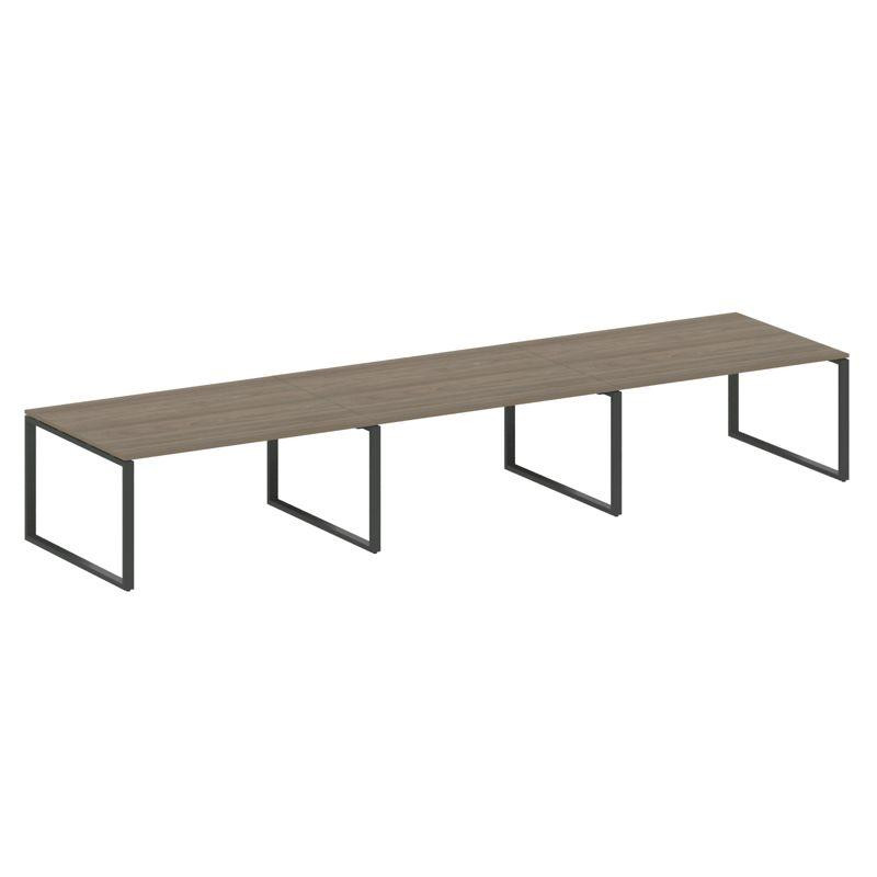 Metal System Переговорный стол (3 столешницы) на О-оразном м/к БО.ПРГ-3.4 Вяз Благородный/Металл Ант