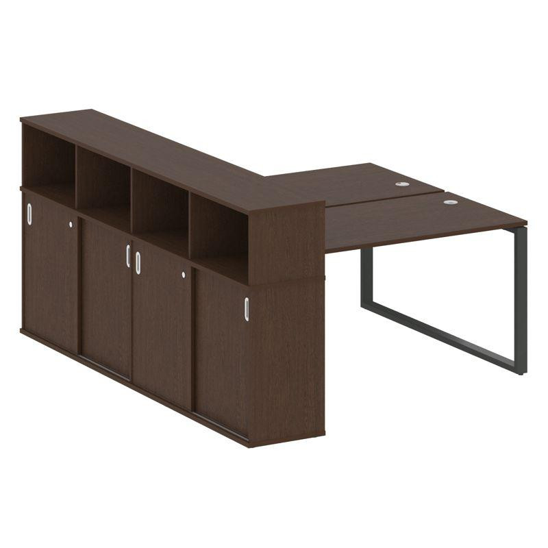 Metal System Рабочая станция с шкафом-купе на О-образном м/к БО.РС-СШК-4.3 Т Венге Цаво/Металл Антра Metal System Рабочая станция с шкафом-купе на О-образном м/к БО.РС-СШК-4.3 Т Венге Цаво/Металл Антра