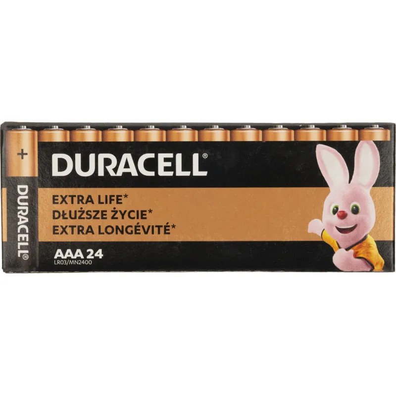 Батарейка DURACELL Basic MN2400 LR03 AAA BL24 24шт/уп