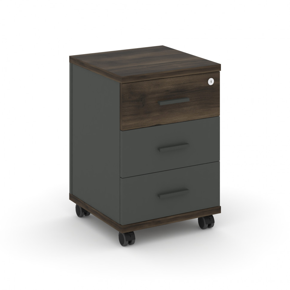 Concept Тумба мобильная 3 ящ. CN.TUM-003 A Дуб Мали/Антрацит/Металл Антрацит 420*420*615 Concept Тумба мобильная 3 ящ. CN.TUM-003 A Дуб Мали/Антрацит/Металл Антрацит 420*420*615