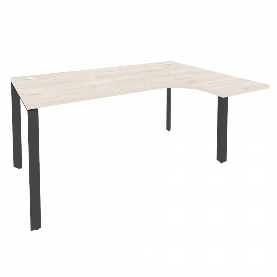 Onix Стол эргономичный правый на П-образном м/к O.MP-SA-4 (R) Денвер Светлый/Металл Антрацит 1580*11 Onix Стол эргономичный правый на П-образном м/к O.MP-SA-4 (R) Денвер Светлый/Металл Антрацит 1580*11