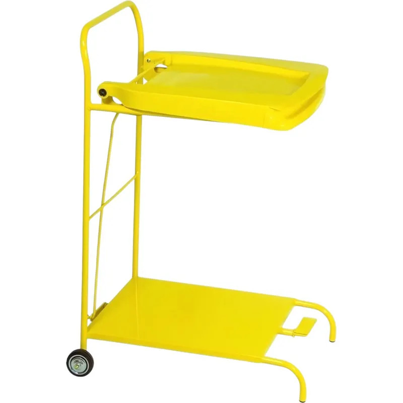 Тележка-стойка для мед.отходов с пом.пакетов, цвет желтый
