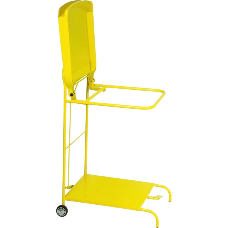Тележка-стойка для мед.отходов с пом.пакетов, цвет желтый