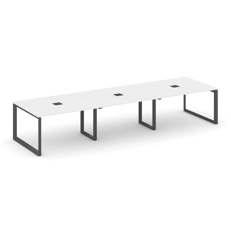 Style Project Стол переговорный SN-59O.SPRG-054 Белый/Металл Антрацит 4740*1180*750