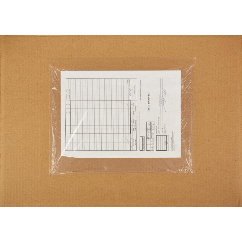 Пакет для сопр.док из прозр. п/э 240x160+15 стрип DocuFIX 250шт/уп