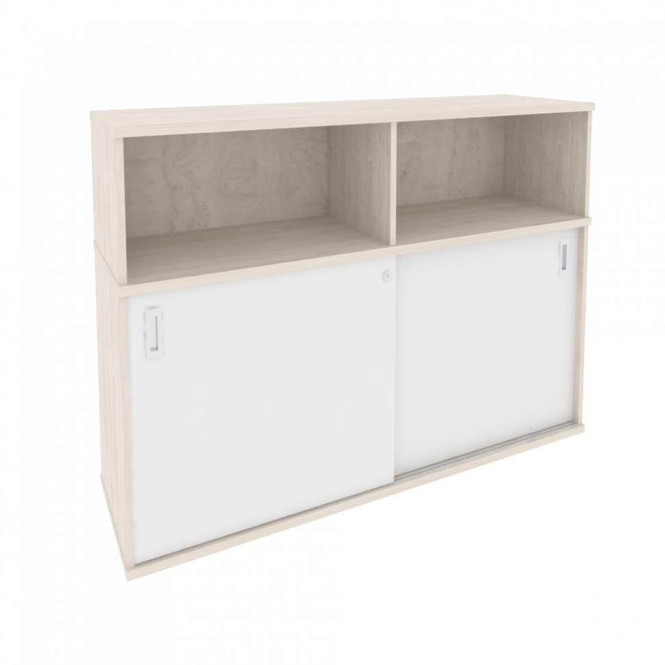 Onix Шкаф-купе приставной/опорный O.SHKO-2.7 T Денвер Светлый/Белый Бриллиант 1475*432*1120