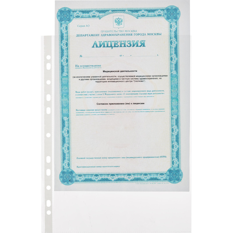 Файл-вкладыш Attache Economy А4, гладкие 30мкм, 100шт/уп