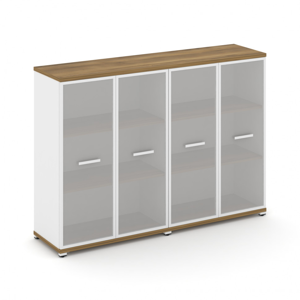 Concept Шкаф 2 широкие секции, 3 ниши CN.STS-326 RMW W Сандал Янтарный/Белый Бриллиант/Металл Белый/