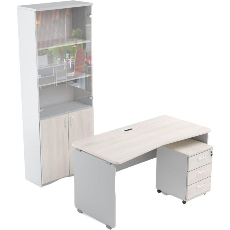 Стол письменный Easy Contour 1400х700 дуб шамони светлый