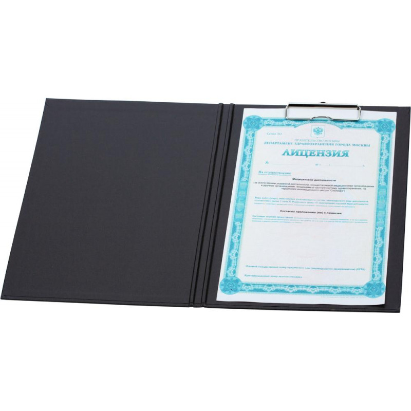 Папка-планшет д/бумаг Attache A4 черный с верхней створкой