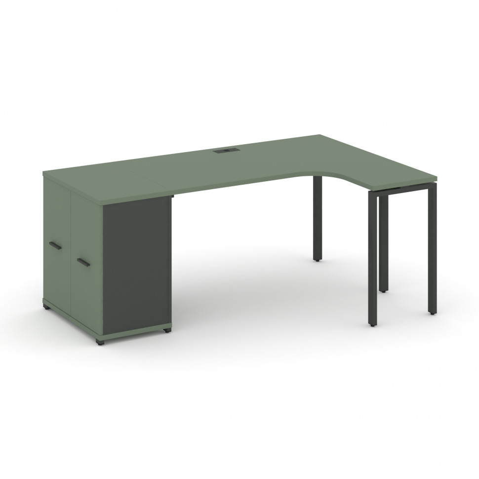 Concept Стол эргономичный с опорным распаш. шкафом CN.SA-210(R) A Кобо/Антрацит/Металл Антрацит 2000 Concept Стол эргономичный с опорным распаш. шкафом CN.SA-210(R) A Кобо/Антрацит/Металл Антрацит 2000