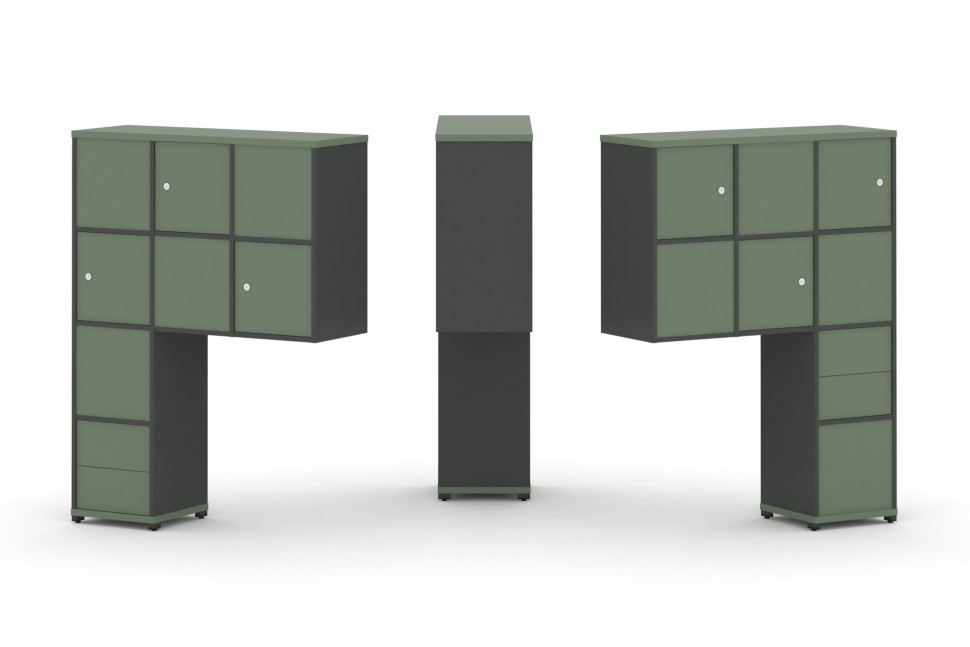 Concept Надставка высокая CN.DNV-004 Кобо/Антрацит/Металл Антрацит 1099*350*1486