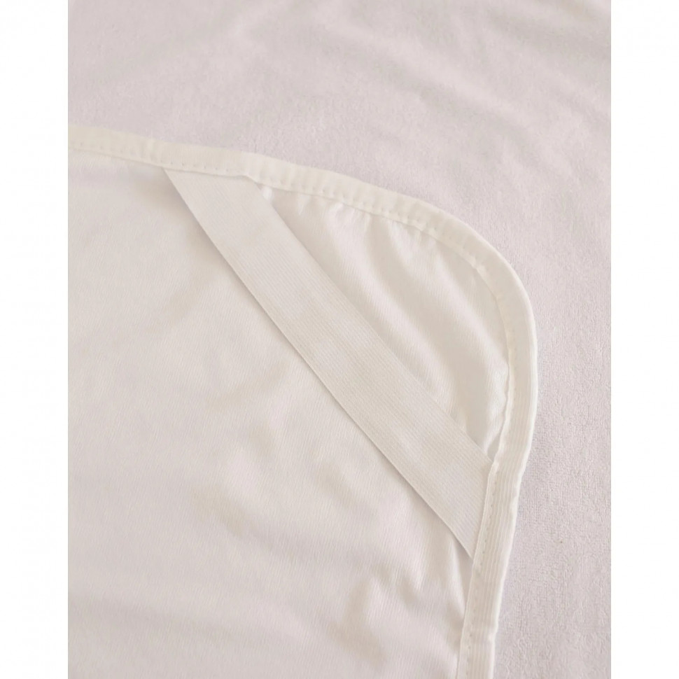 Наматрасник Luscan 90х200, махра, водонепрониц, с резинкой по углам, белый