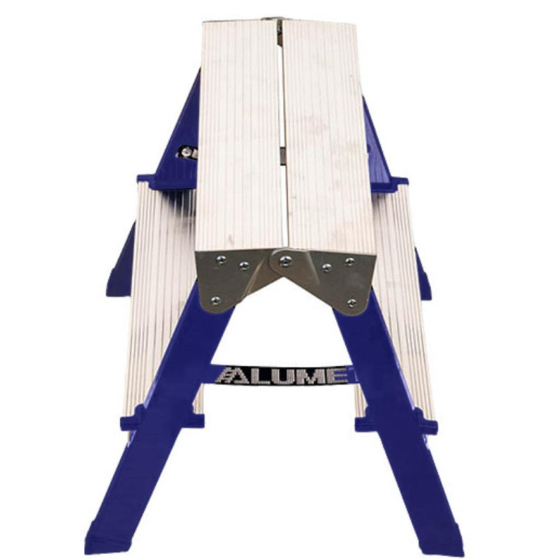 Стремянка Алюмет двухсторонняя стальная с алюмин. ступенями 2 ст. MD8202