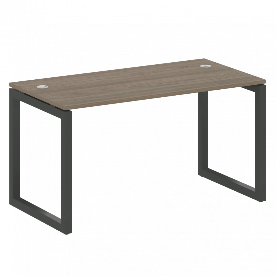 Metal System Quattro Стол письменный на О-образном м/к 50БО.СП-3 Вяз Благородный/Металл Антрацит 140