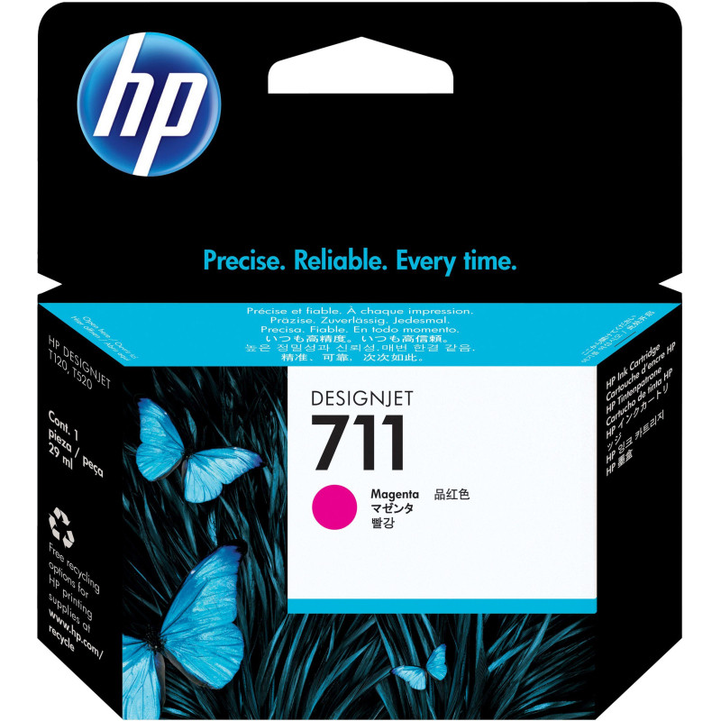 Картридж струйный HP 711 CZ131A пурп. для DgnJ T120/520 Картридж струйный HP 711 CZ131A пурп. для DgnJ T120/520
