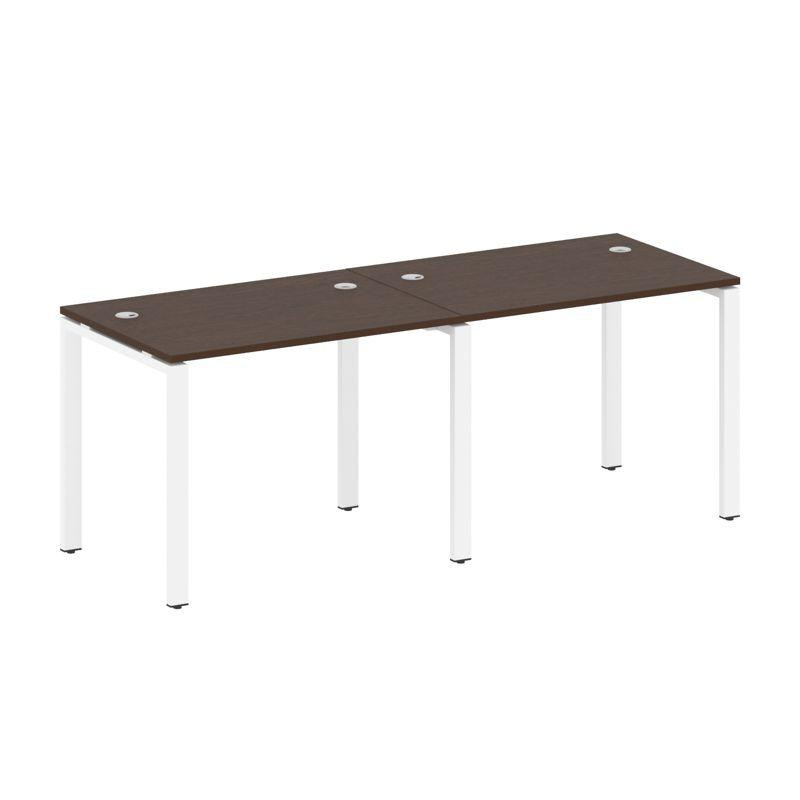 Metal System Рабочая станция на 2 места на П-образном м/к БП.СМ-2.1 Венге Цаво/Металл Белый 2000*720 Metal System Рабочая станция на 2 места на П-образном м/к БП.СМ-2.1 Венге Цаво/Металл Белый 2000*720