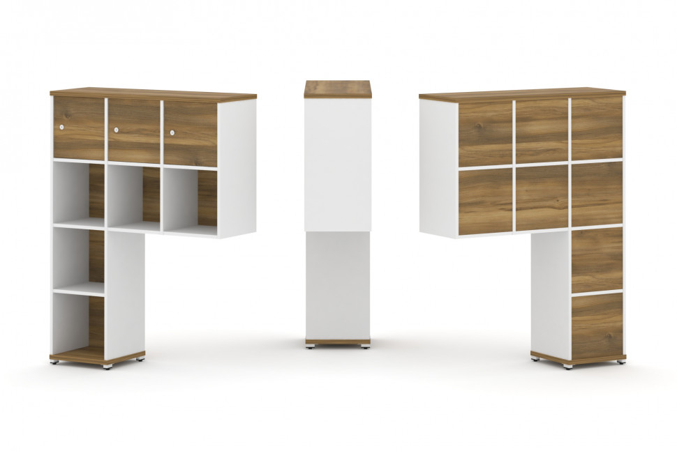 Concept Надставка высокая CN.ONV-003 Сандал Янтарный/Белый Бриллиант/Металл Белый 1099*350*1486