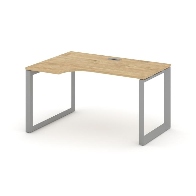 Style Project Стол рабочий эргономичный SN-59O.SPA-012(L) Тиквуд Светлый/Металл Серый/Серебро Заглуш