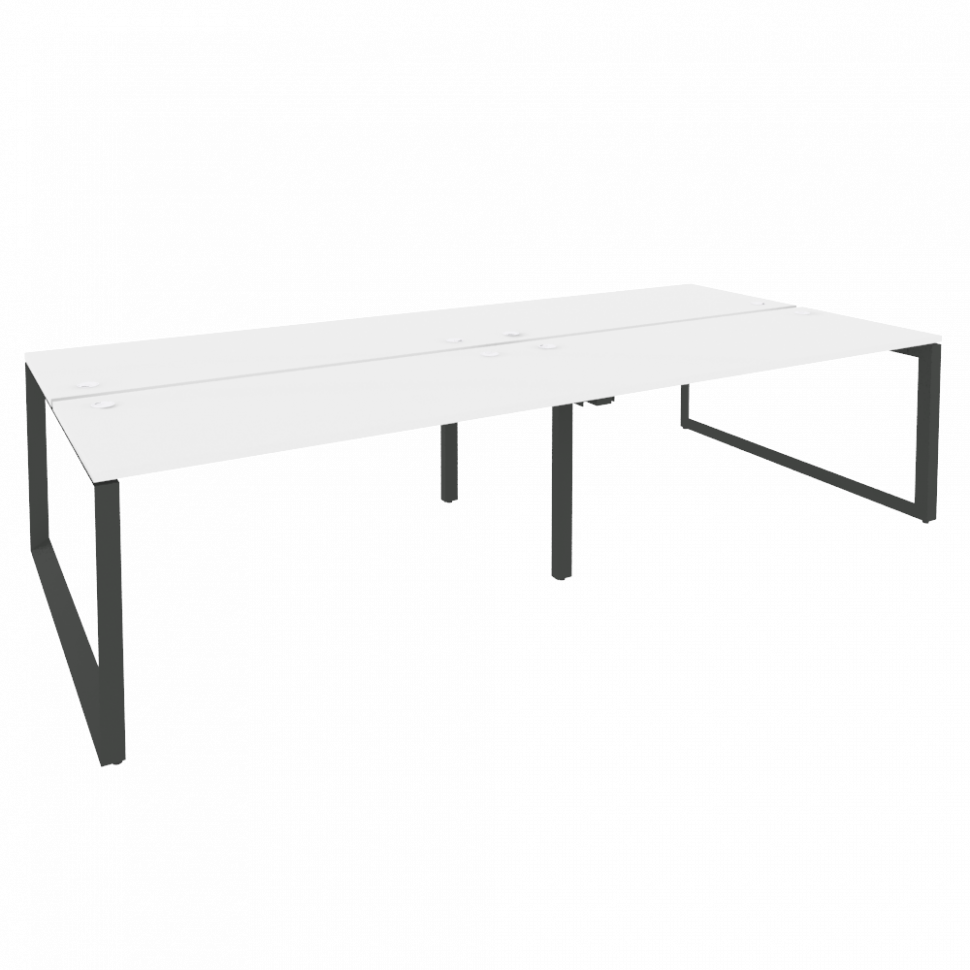 Onix Рабочая станция на О-образном м/к O.MO-D.RS-4.4.7 Белый Бриллиант/Металл Антрацит 3160*1475*750 Onix Рабочая станция на О-образном м/к O.MO-D.RS-4.4.7 Белый Бриллиант/Металл Антрацит 3160*1475*750