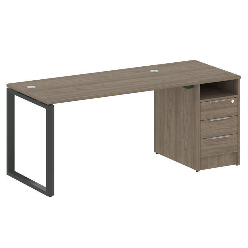 Metal System Рабочая станция с тумбой на О-образном м/к БО.РС-СТП-1.3 Вяз Благородный/Металл Антраци Metal System Рабочая станция с тумбой на О-образном м/к БО.РС-СТП-1.3 Вяз Благородный/Металл Антраци