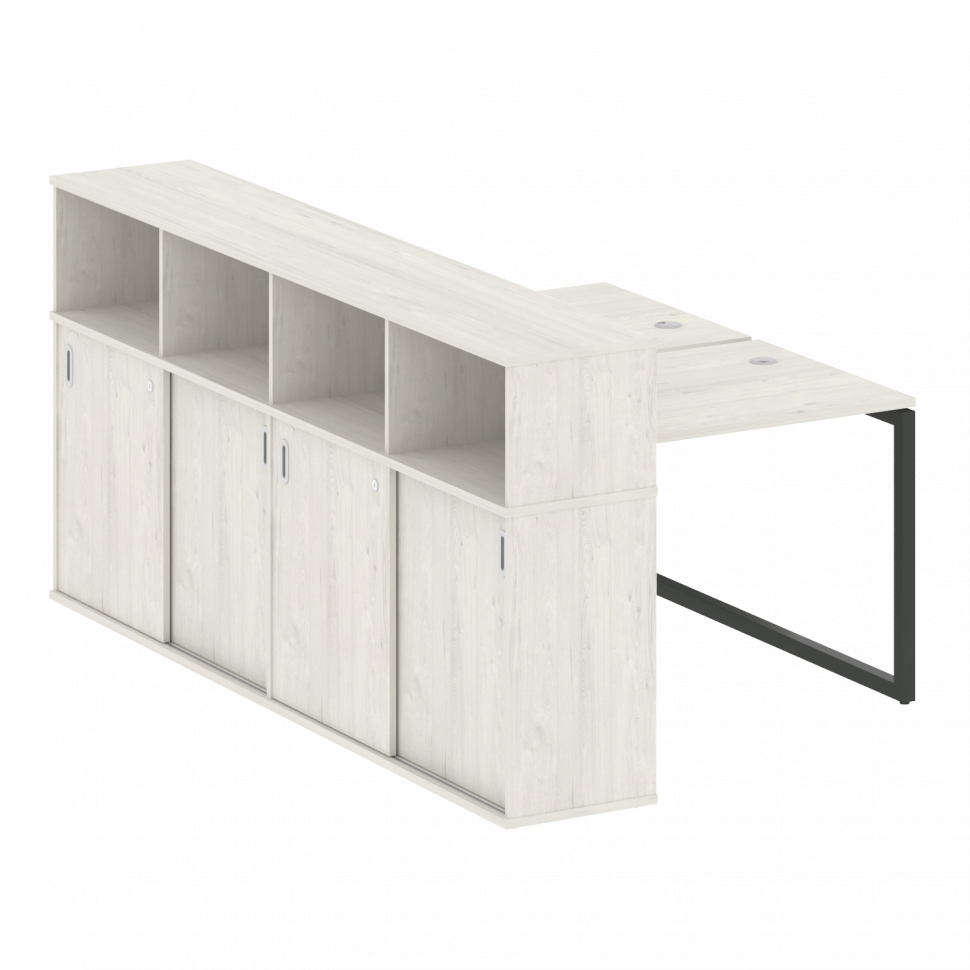 Metal System Quattro Рабочая станция с шкафом-купе на О-образном м/к 40БО.РС-СШК-4.1 Т Дуб Наварра/М Metal System Quattro Рабочая станция с шкафом-купе на О-образном м/к 40БО.РС-СШК-4.1 Т Дуб Наварра/М