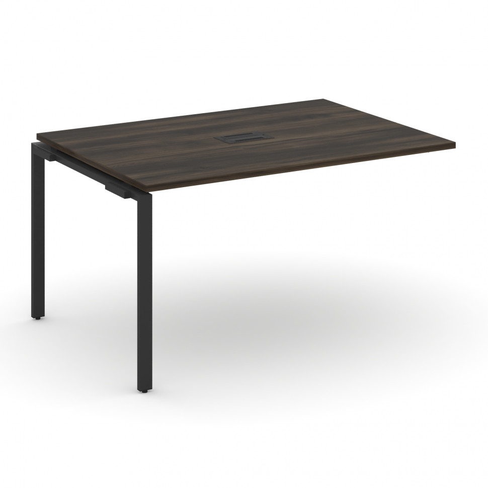Concept Проходной наборный элемент переговорного стола CN.NPRG-013 Дуб Мали/Металл Черный 1380*980*7