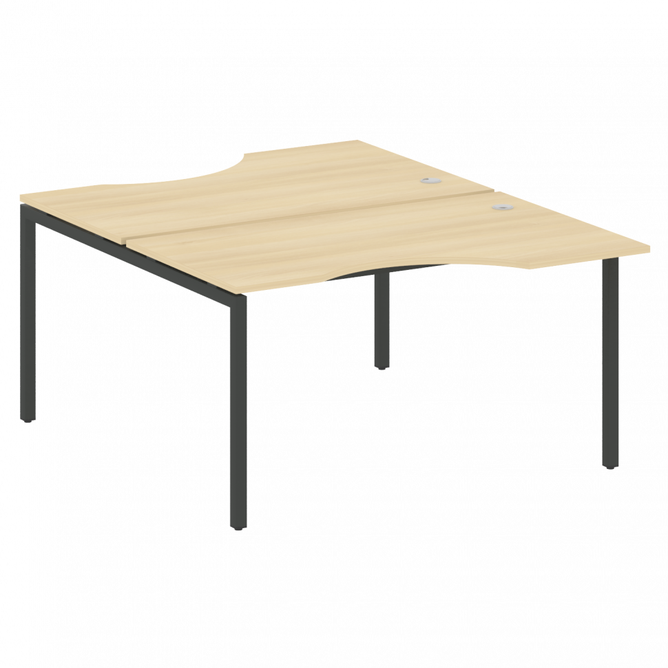 Metal System Quattro Рабочая станция криволинейная на П-образном м/к 40БП.РАС-СА-2.2 Акация Лорка/Ме