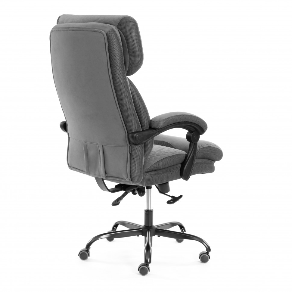 Кресло Chief metalBL  велюр/ткань, серый, 29/TW-12