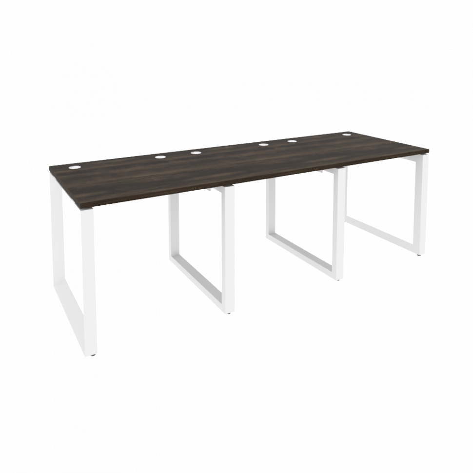 Onix Рабочая станция на О-образном м/к O.MO-RS-3.0.8 Дуб Мали/Металл Белый 2340*800*750