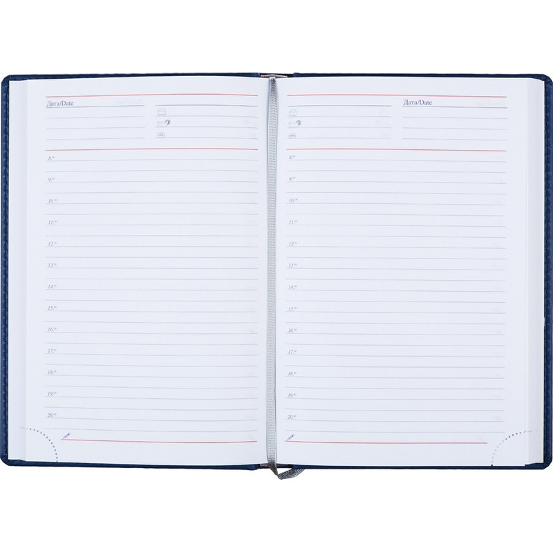 Ежедневник недатированный синий,А5,143х210мм,176л,ATTACHE Сиам