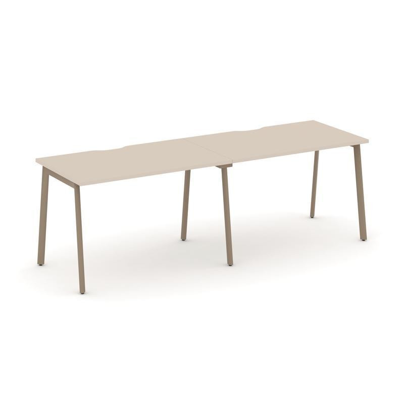 Estetica Рабочая станция 2 места ES.RS-2.2-VP Капучино/Металл Латте 2360*730*750 Estetica Рабочая станция 2 места ES.RS-2.2-VP Капучино/Металл Латте 2360*730*750