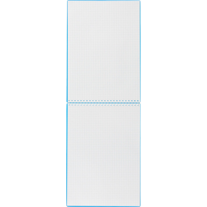 Блокнот А4 80 л. Attache Economy, мет.гребень,пласт.обл,синий, клетка